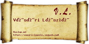 Vásári László névjegykártya
